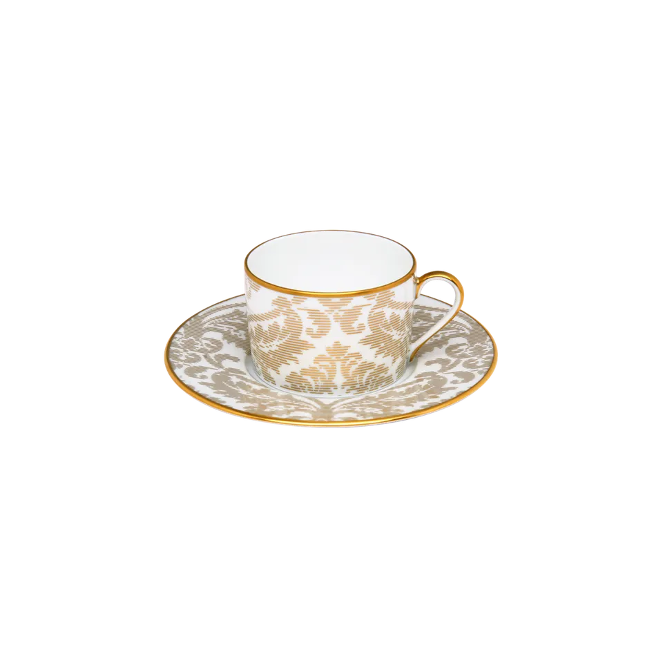 haviland-damass-ritz-paris-tasse-et-soucoupe-th-blanc image 1