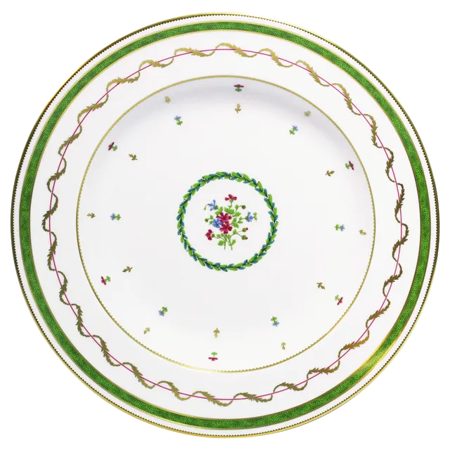 haviland-vieux-paris-vert-plat-rond-creux-porcelaine-vert image 1