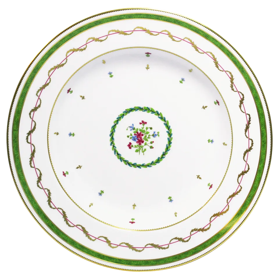 haviland-vieux-paris-vert-plat-rond-creux-porcelaine-vert image 1