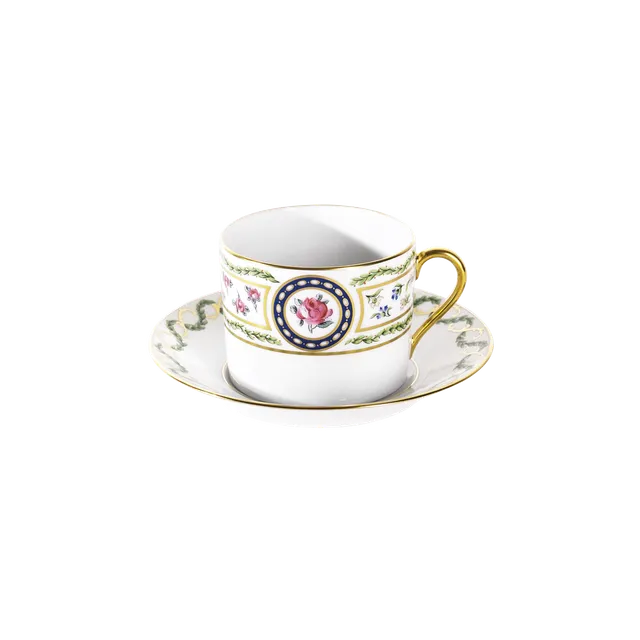 haviland-louveciennes-tasse-et-soucoupe-d-jeuner-porcelaine image 1