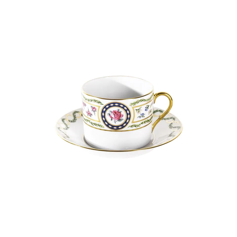 haviland-louveciennes-tasse-et-soucoupe-d-jeuner-porcelaine image 1