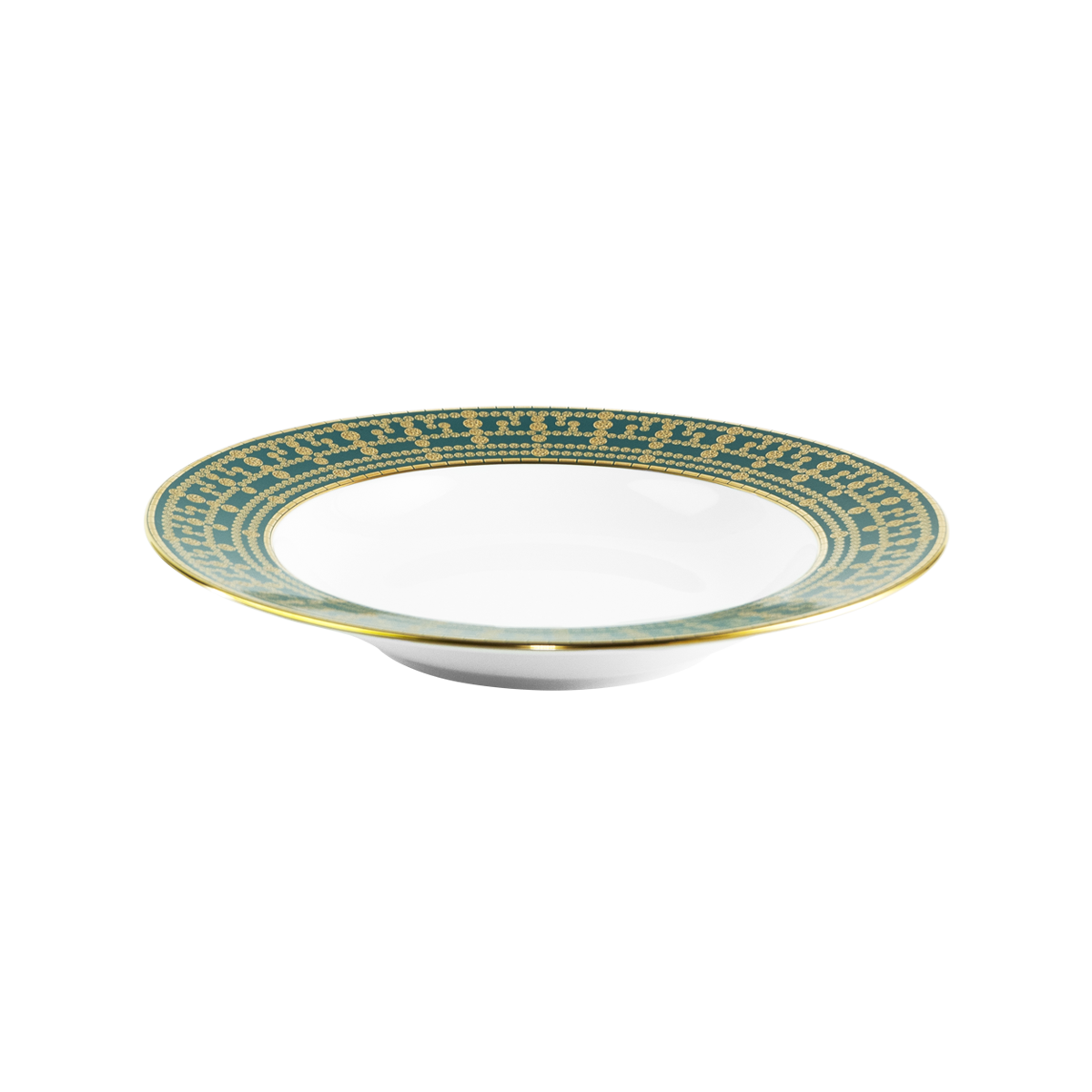 haviland-tiara-assiette-creuse-bleu-paon-or image 2