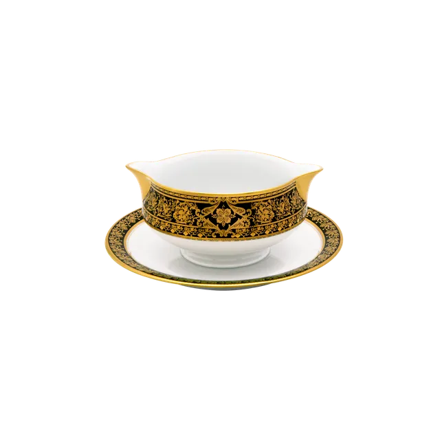 haviland-matignon-sauci-re-porcelaine-noir-or image 1
