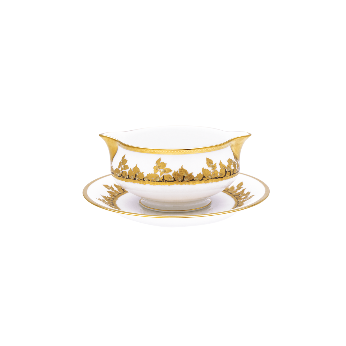 haviland-feuille-d-or-sauci-re-porcelaine-dor-e-l-or image 1