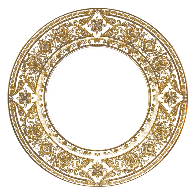 haviland-matignon-assiette-pr-sentation-blanc-or image 1