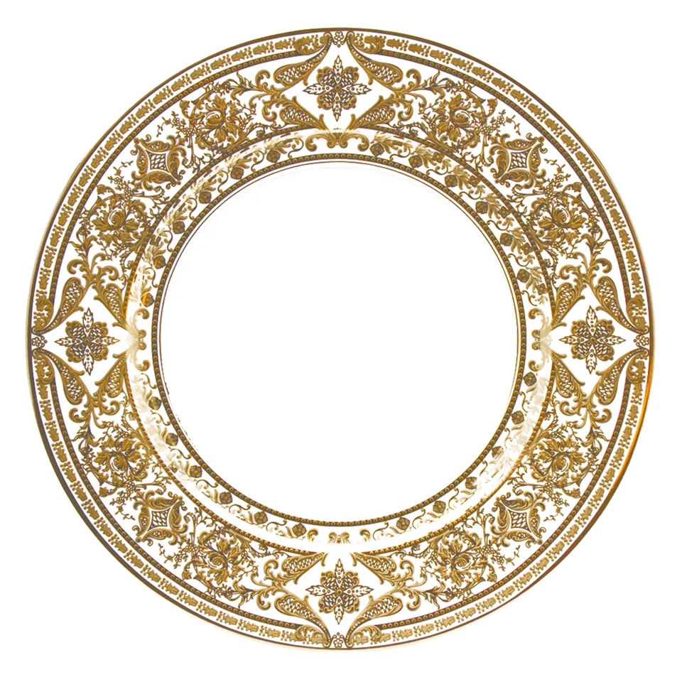 haviland-matignon-assiette-pr-sentation-blanc-or image 1