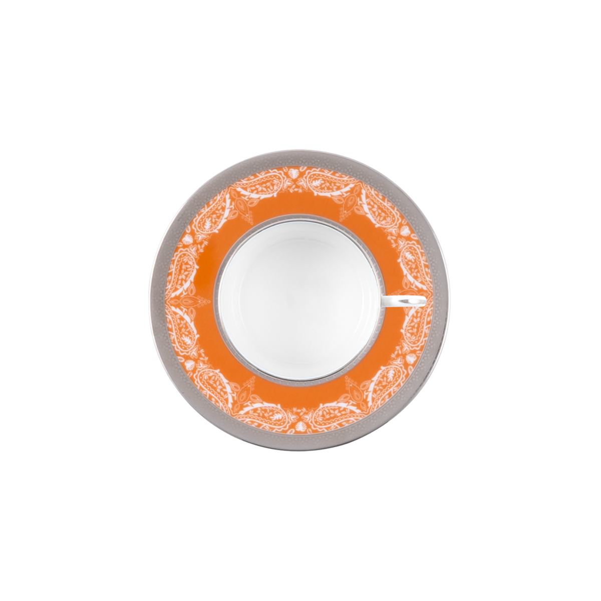 haviland-romane-tasse-et-soucoupe-th-porcelaine-orange image 2