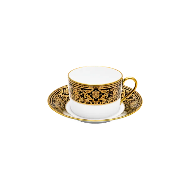 haviland-matignon-tasse-th-noir-or-porcelaine image 1