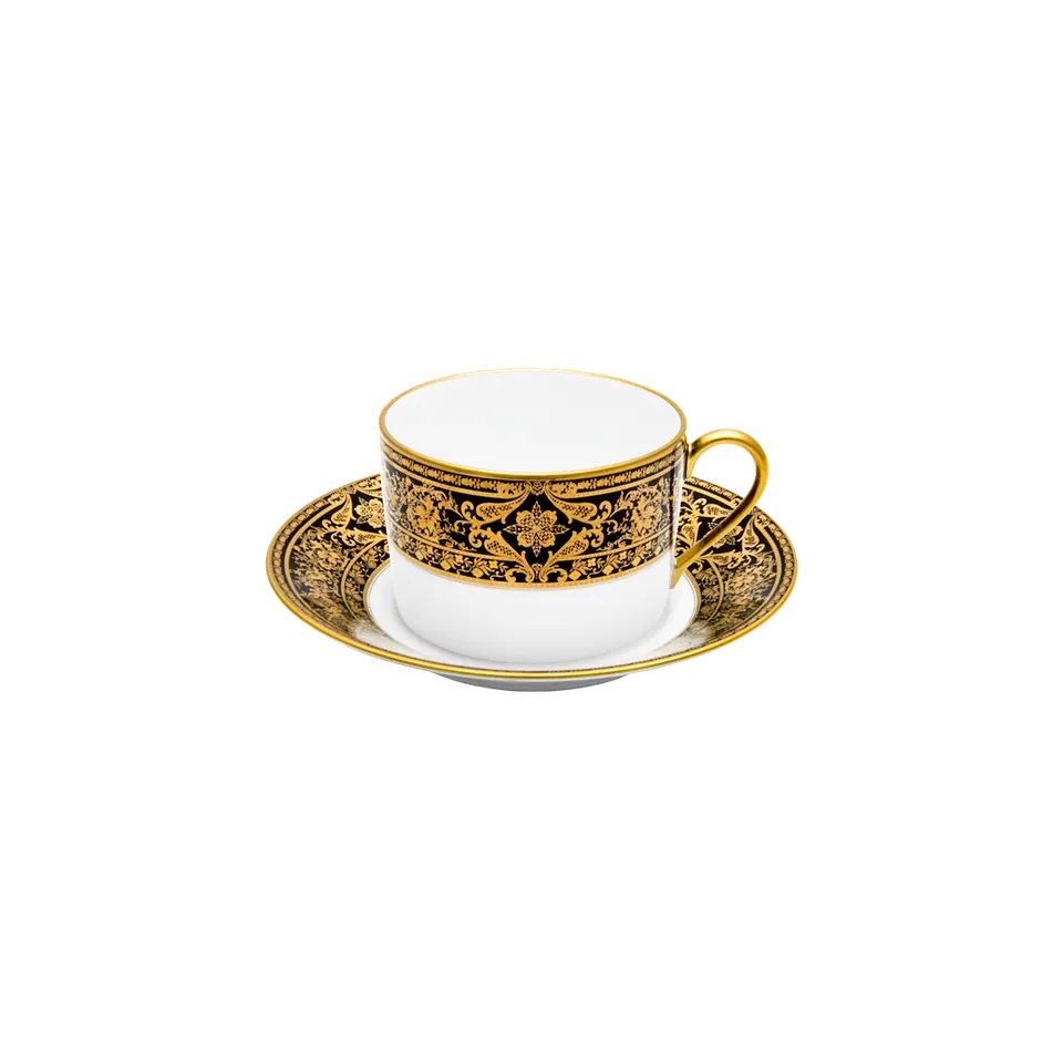 haviland-matignon-tasse-th-noir-or-porcelaine image 1