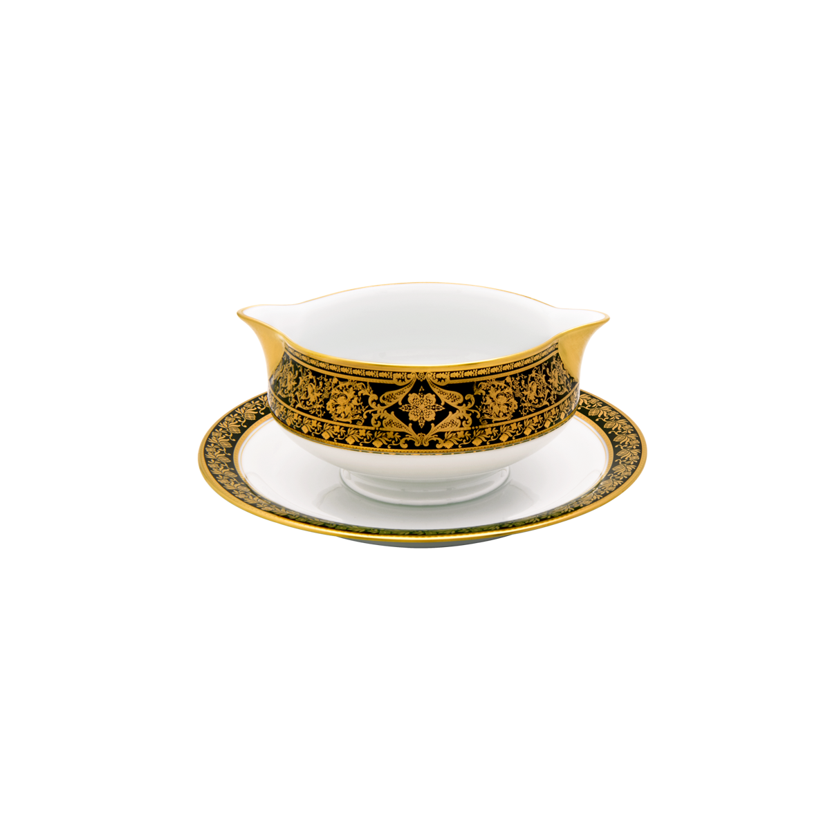 haviland-matignon-sauci-re-porcelaine-noir-or image 1