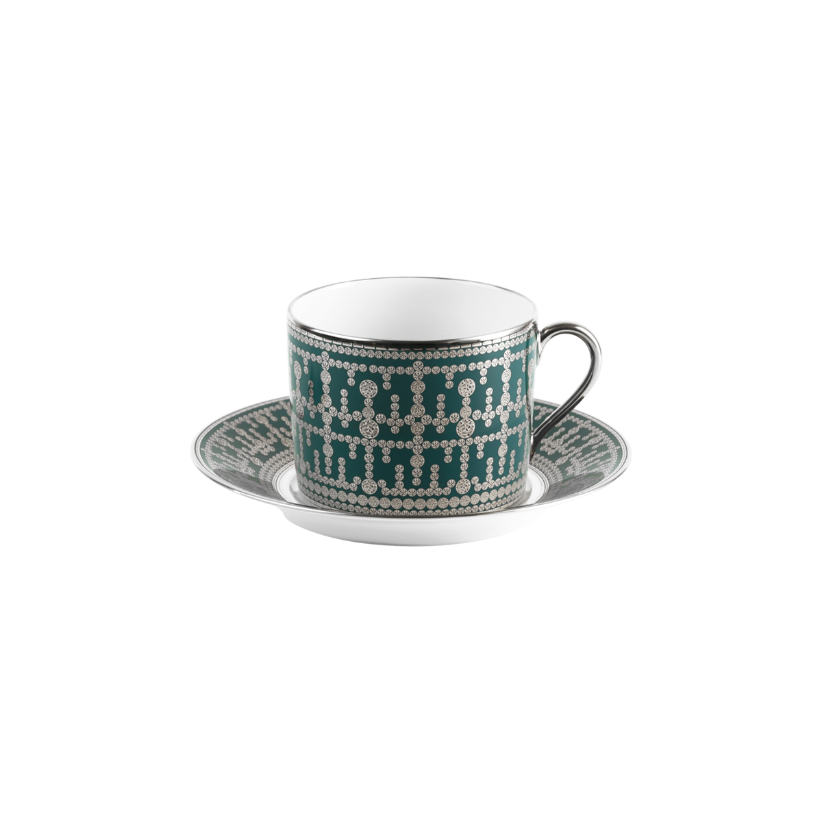 haviland-tiara-tasse-et-soucoupe-d-jeuner-bleu-paon-platine image 1