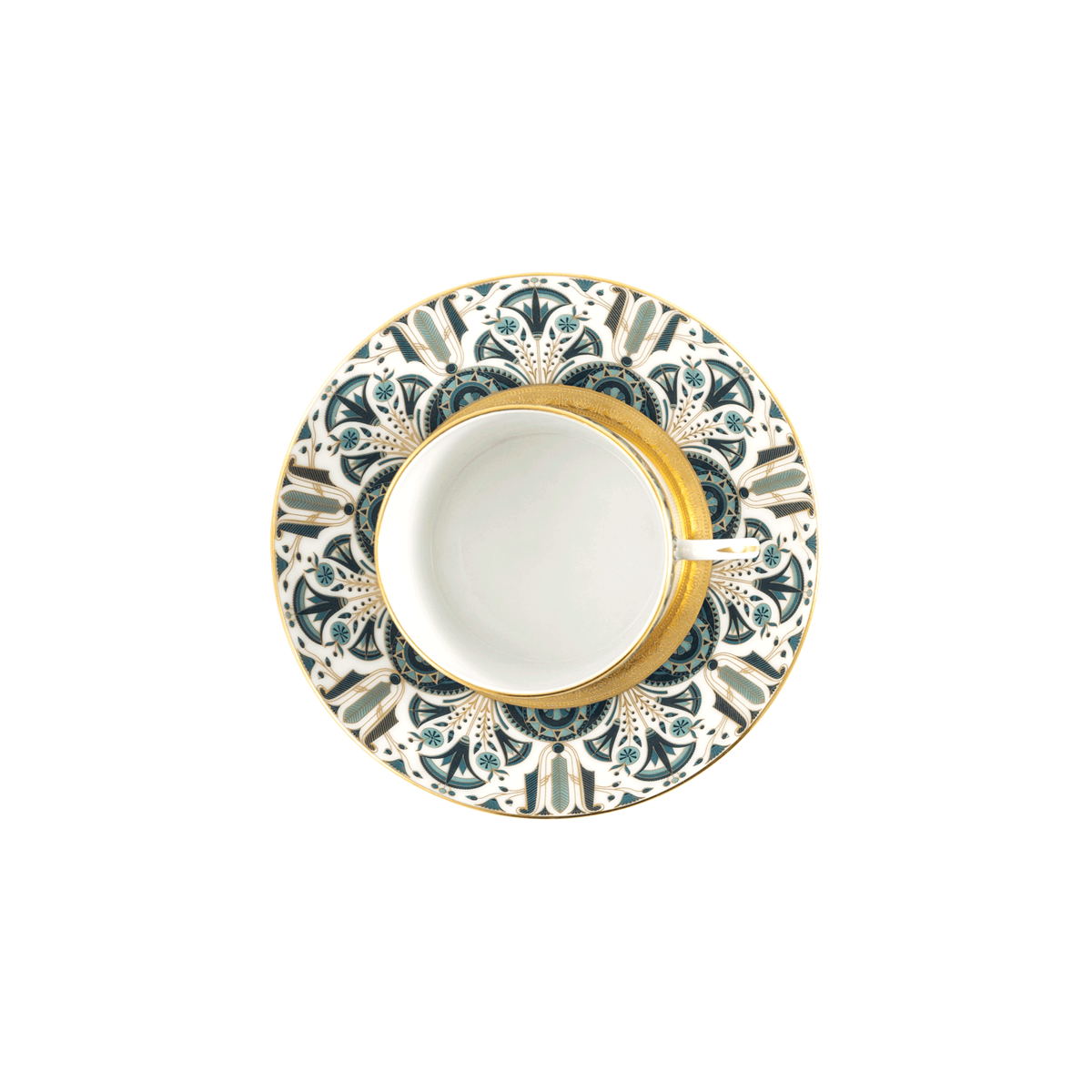 haviland-r-ves-du-nil-tasse-et-soucoupe-th-porcelaine-vert-or image 2