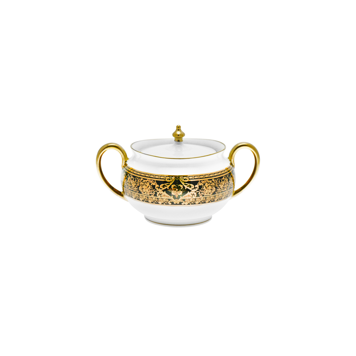 haviland-matignon-sucrier-porcelaine-noir-or image 1