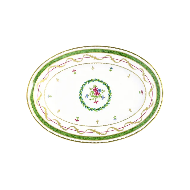 haviland-vieux-paris-vert-ravier-porcelaine-vert-et-or image 1