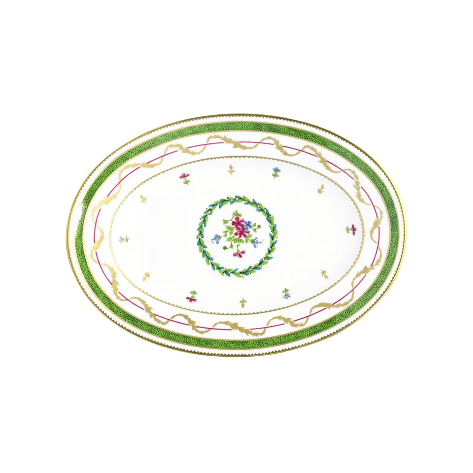 haviland-vieux-paris-vert-ravier-porcelaine-vert-et-or image 1