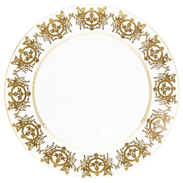 haviland-ritz-imp-rial-plat-rond-blanc-porcelaine-limoges image 1