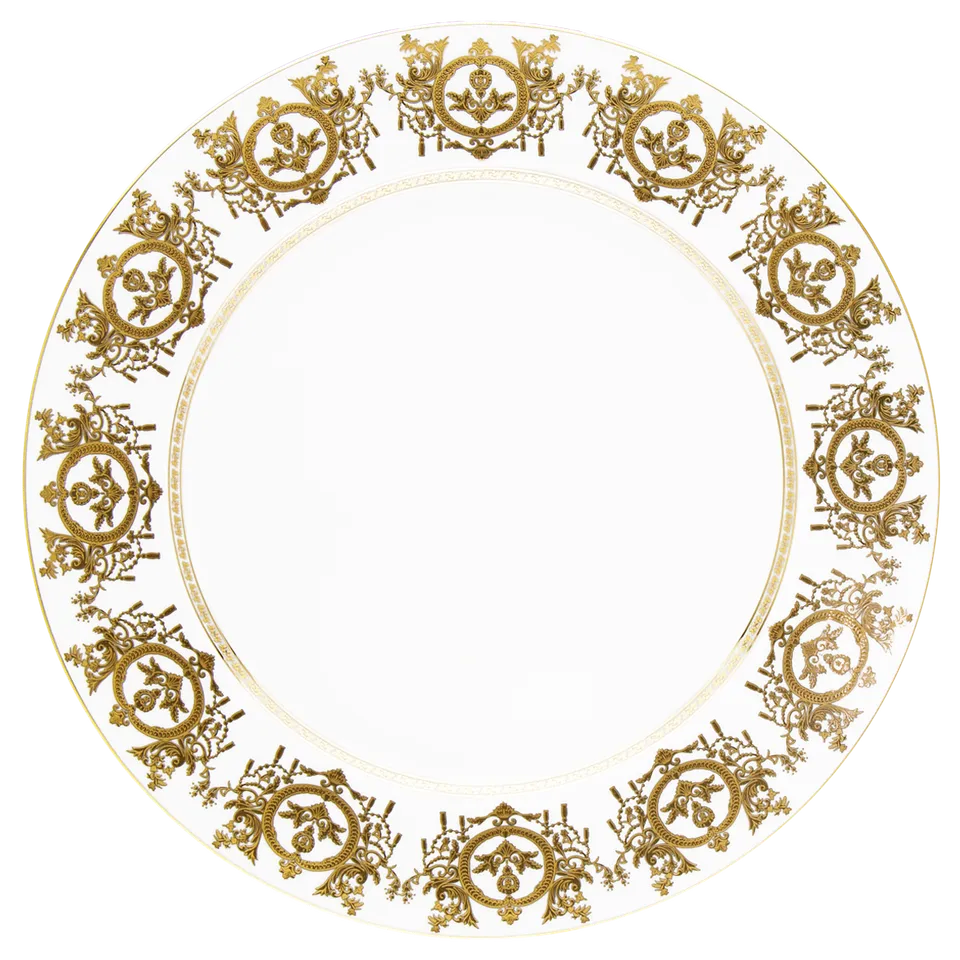 haviland-ritz-imp-rial-plat-rond-blanc-porcelaine-limoges image 1