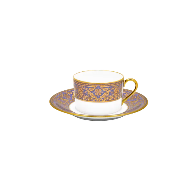 haviland-matignon-tasse-soucoupe-th-lavande-or image 1
