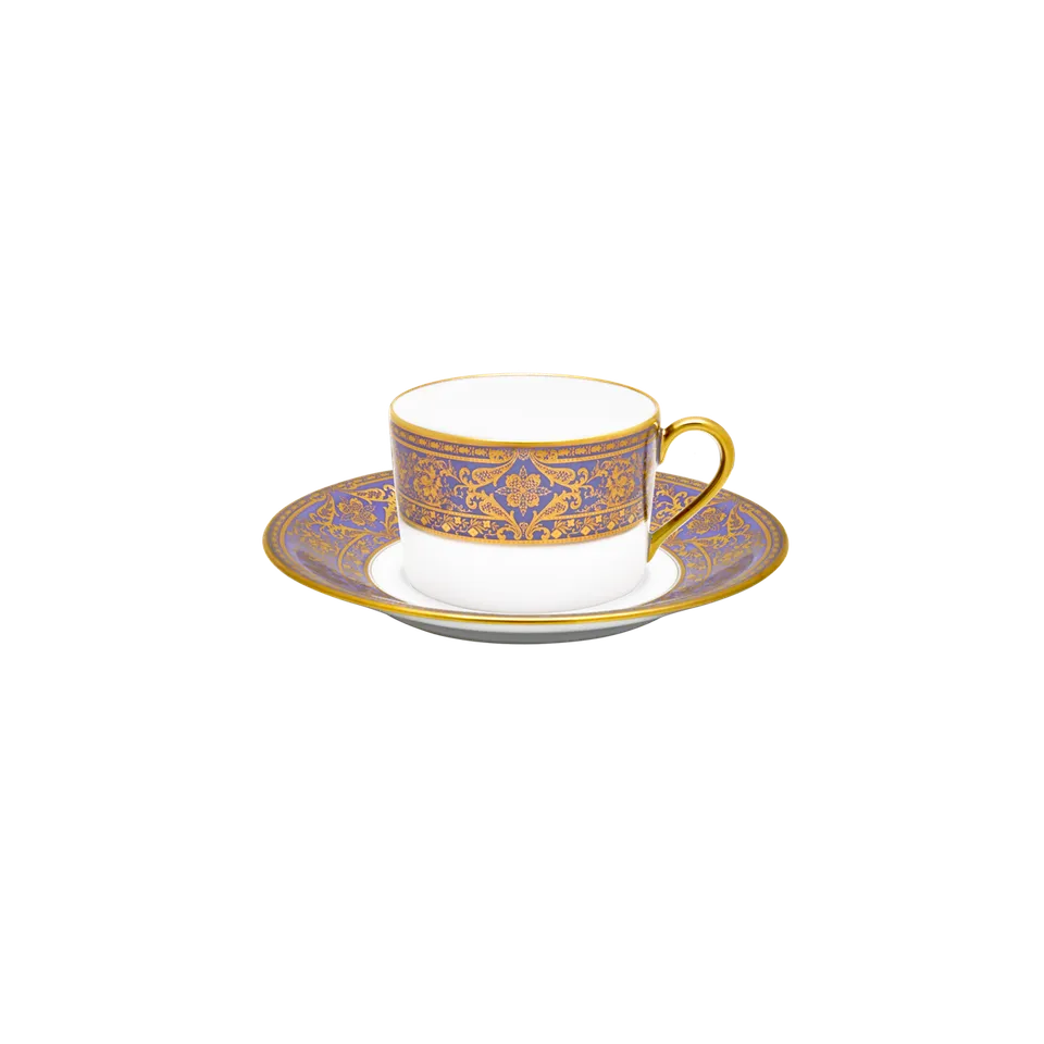haviland-matignon-tasse-soucoupe-th-lavande-or image 1