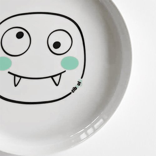 ciboulo-assiette-monstre-assiette-plate-porcelaine-blanche image 6