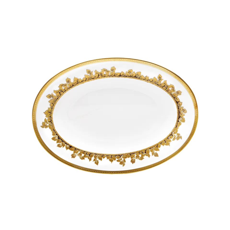 haviland-feuille-d-or-ravier-porcelaine-or image 1