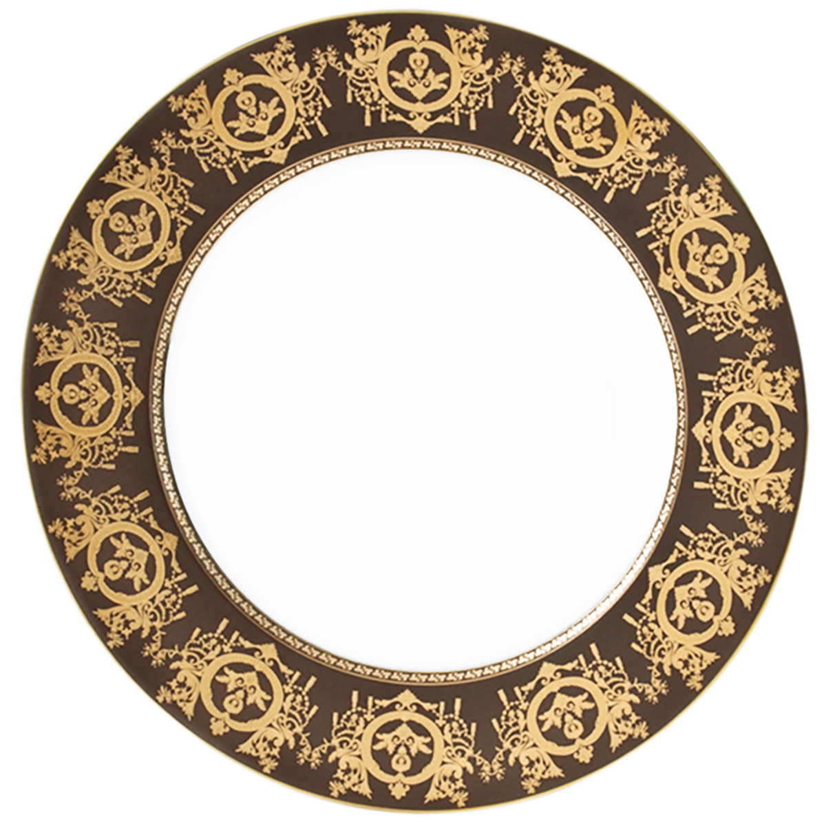 haviland-ritz-imp-rial-plat-rond-bronze-porcelaine image 1