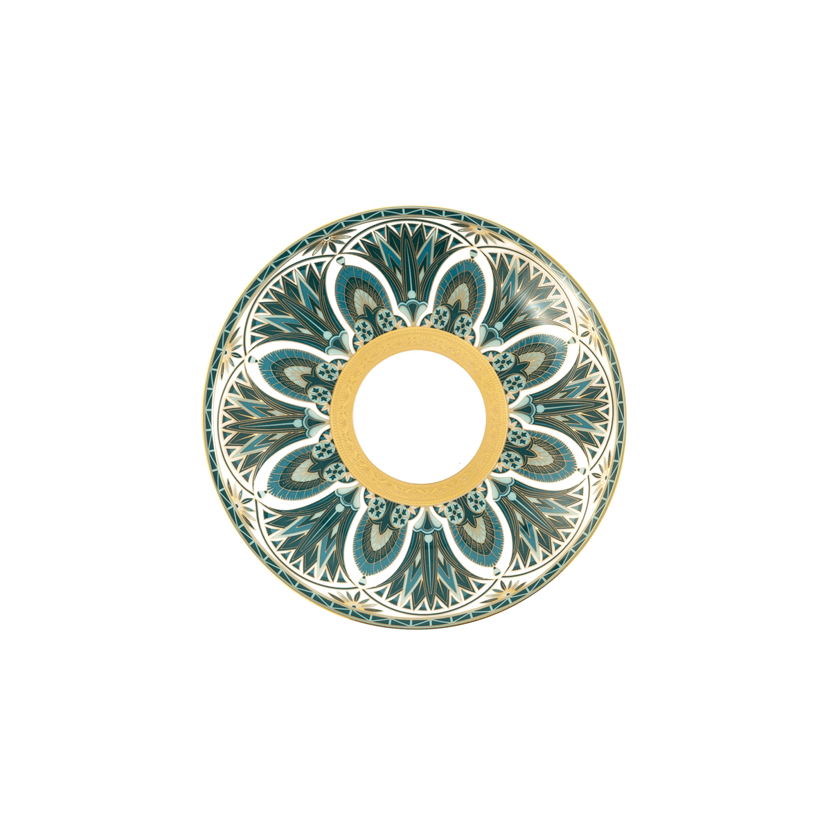 haviland-r-ves-du-nil-assiette-pain-vert-or-porcelaine image 1