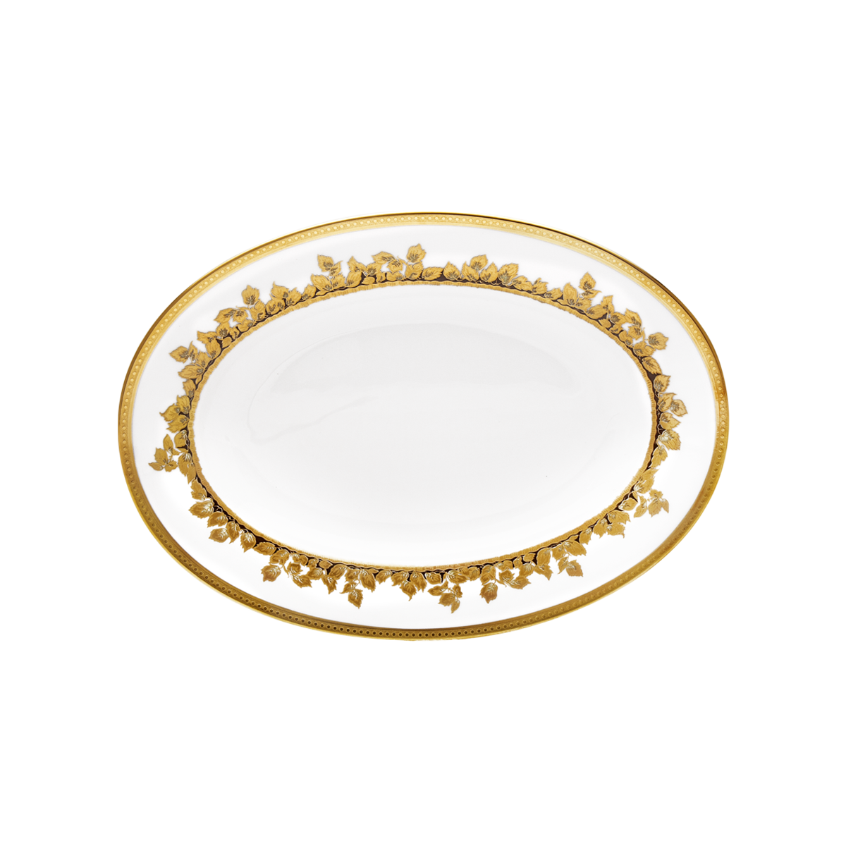 haviland-feuille-d-or-ravier-porcelaine-or image 1