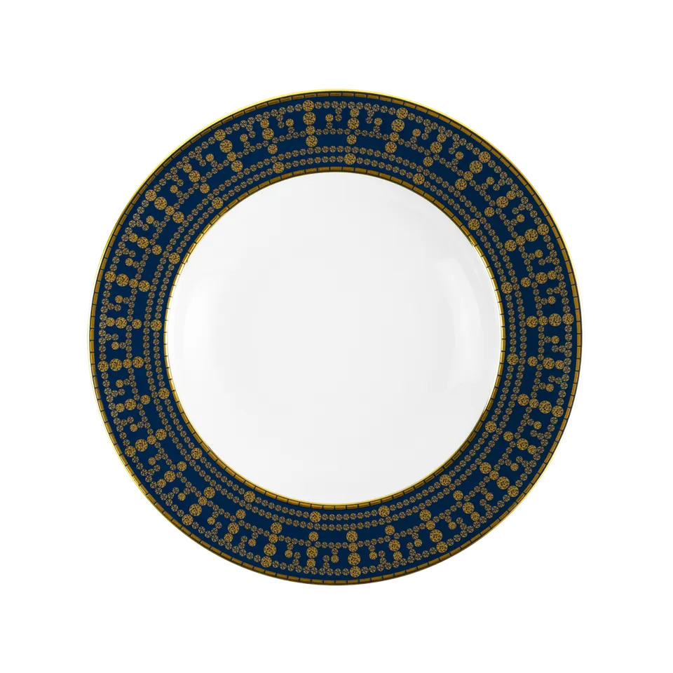haviland-tiara-assiette-creuse-aile-bleu-de-prusse-or image 1