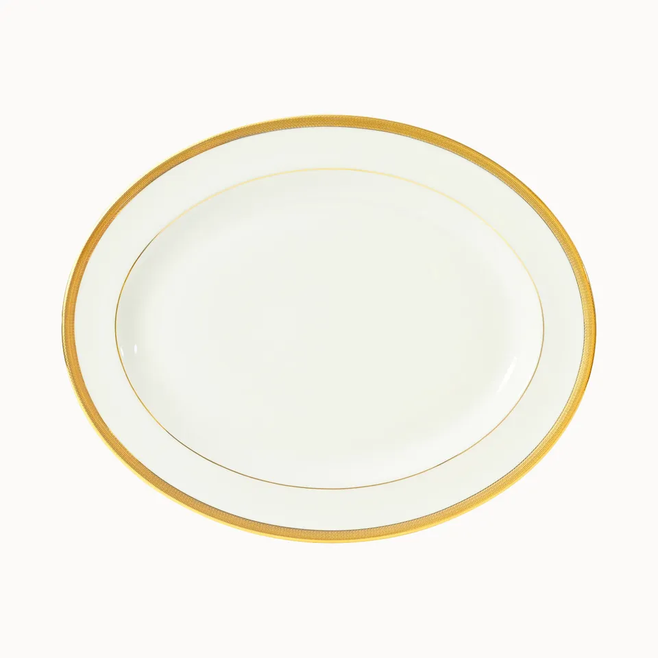 haviland-op-ra-or-plat-ovale-porcelaine-filet-or image 1