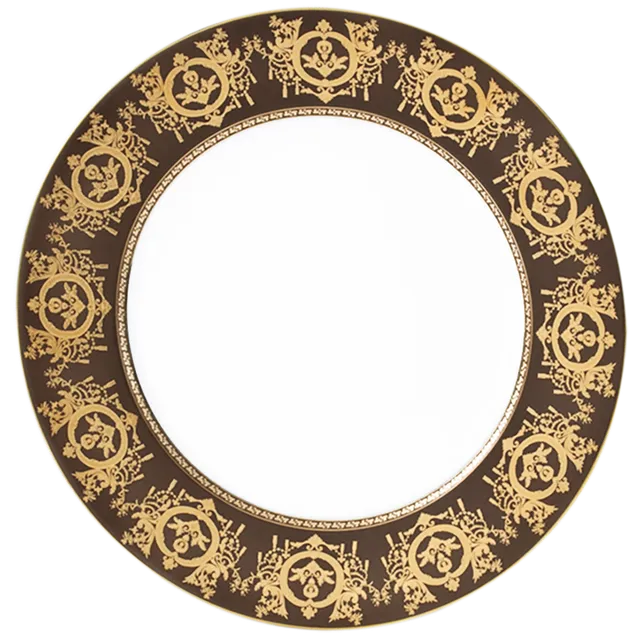 haviland-ritz-imp-rial-plat-rond-bronze-porcelaine image 1