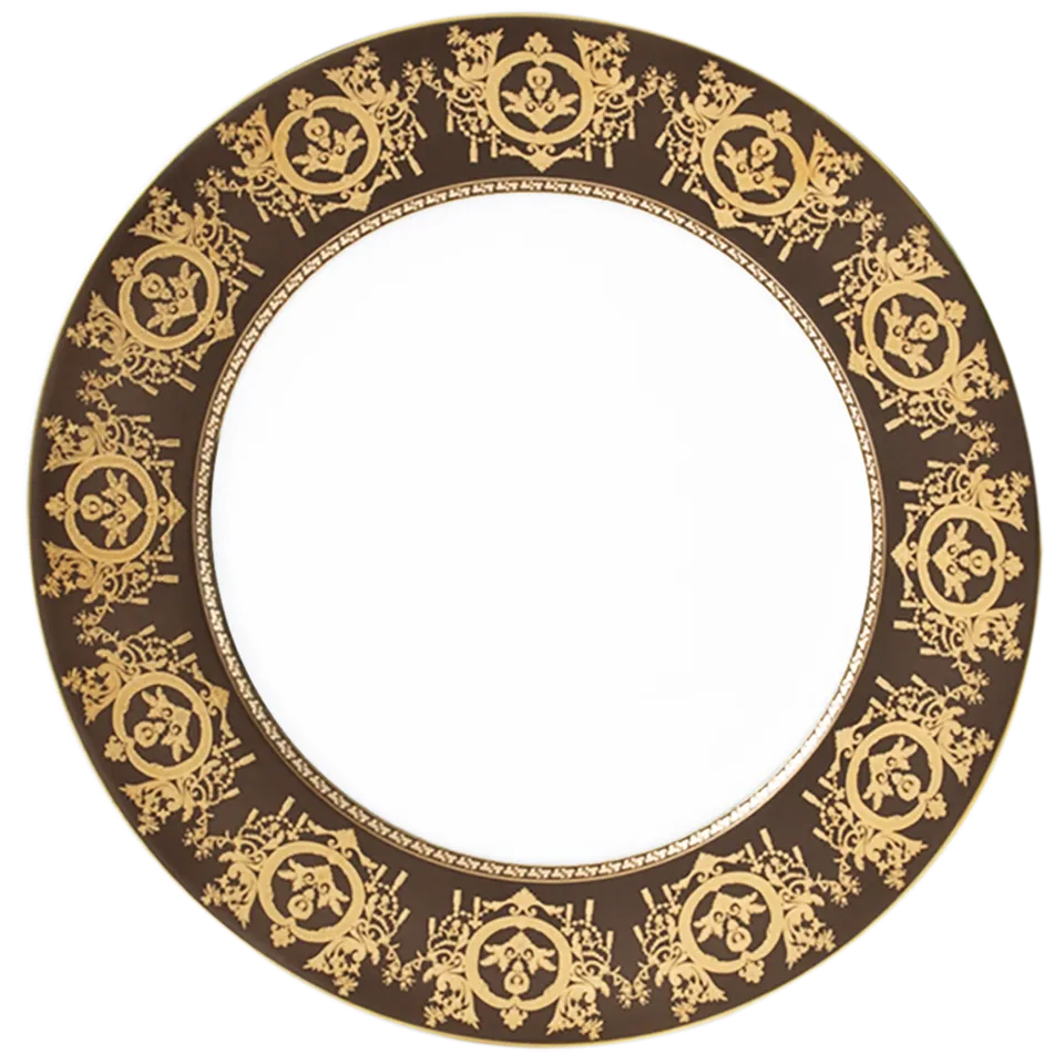 haviland-ritz-imp-rial-plat-rond-bronze-porcelaine image 1