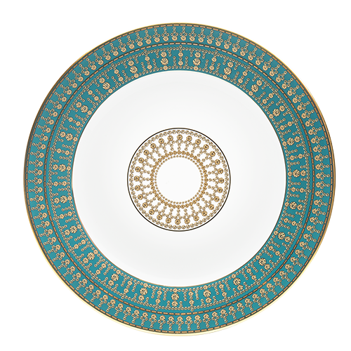 haviland-tiara-assiette-pr-sentation-bleu-paon-or image 1