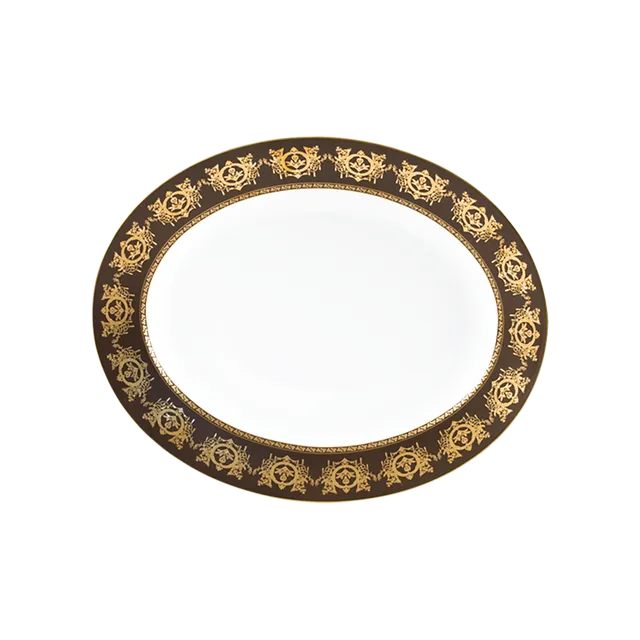 haviland-ritz-imp-rial-plat-ovale-bronze-porcelaine image 1
