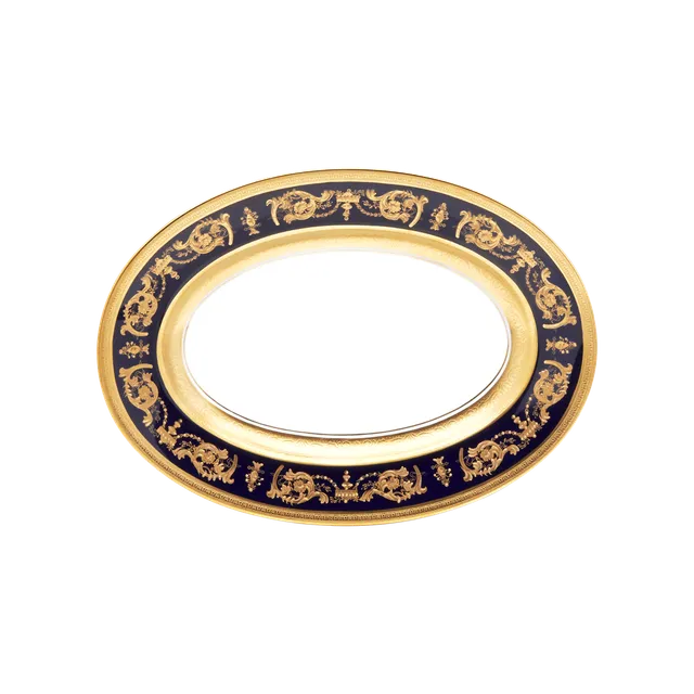 haviland-imp-rator-ravier-bleu-de-four-or-porcelaine image 1