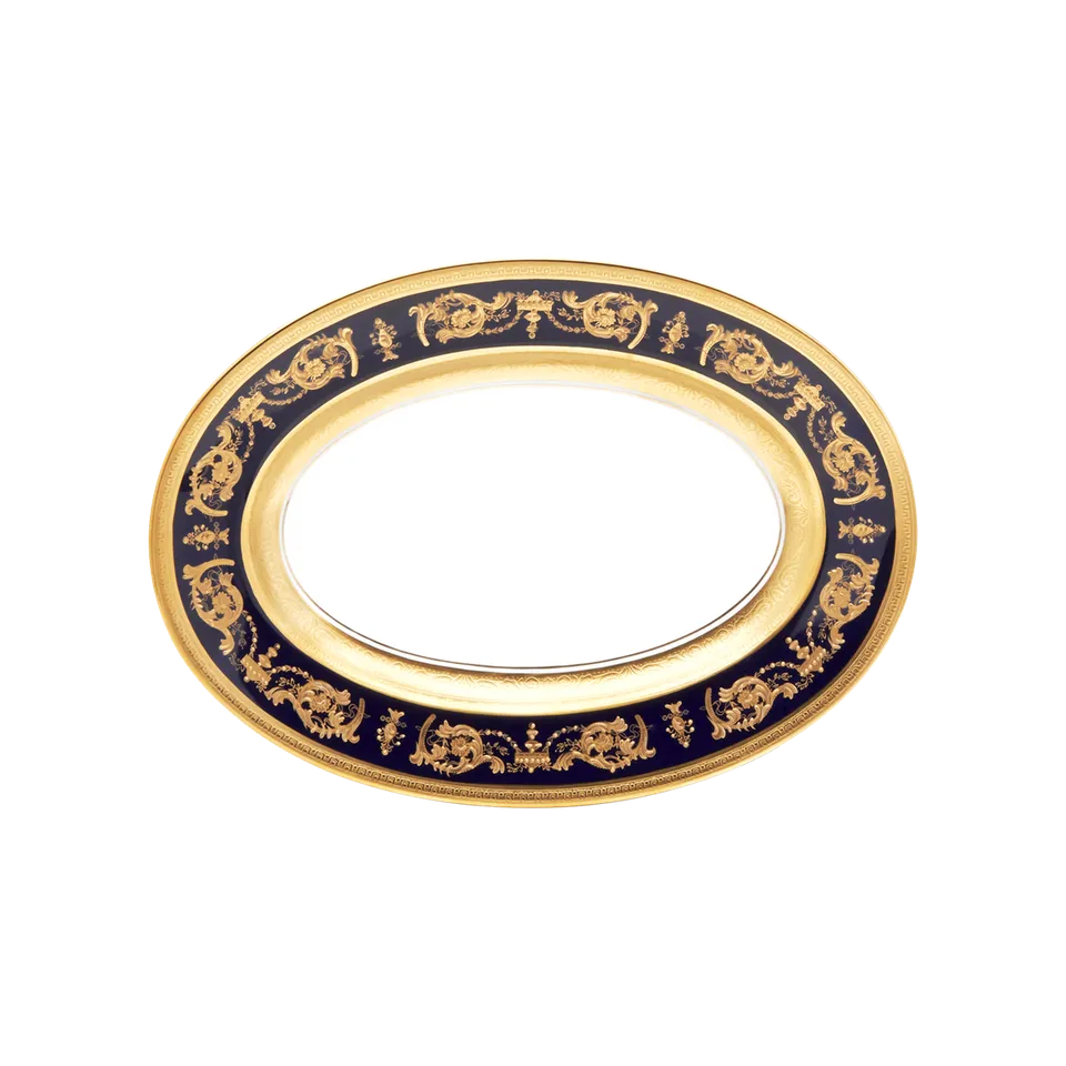 haviland-imp-rator-ravier-bleu-de-four-or-porcelaine image 1
