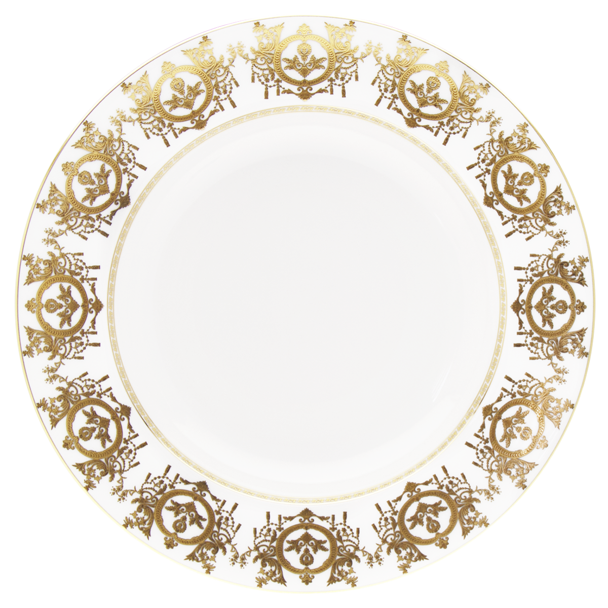 haviland-ritz-imp-rial-plat-rond-creux-blanc-porcelaine image 1