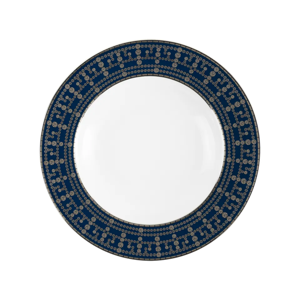haviland-tiara-assiette-creuse-bleu-de-prusse-platine image 1