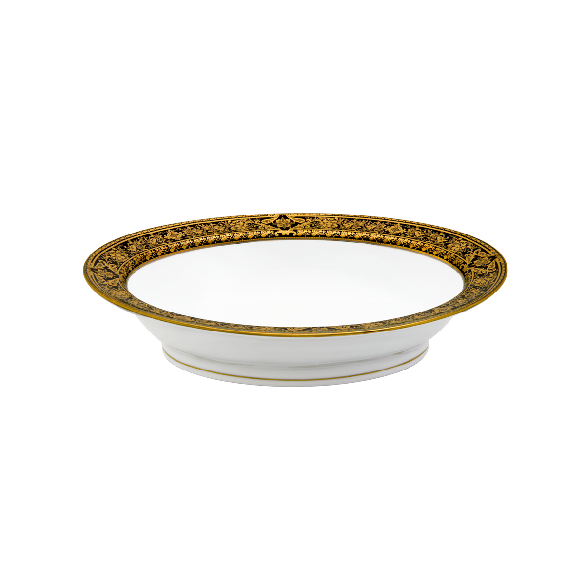 haviland-matignon-compotier-noir-or-porcelaine image 1