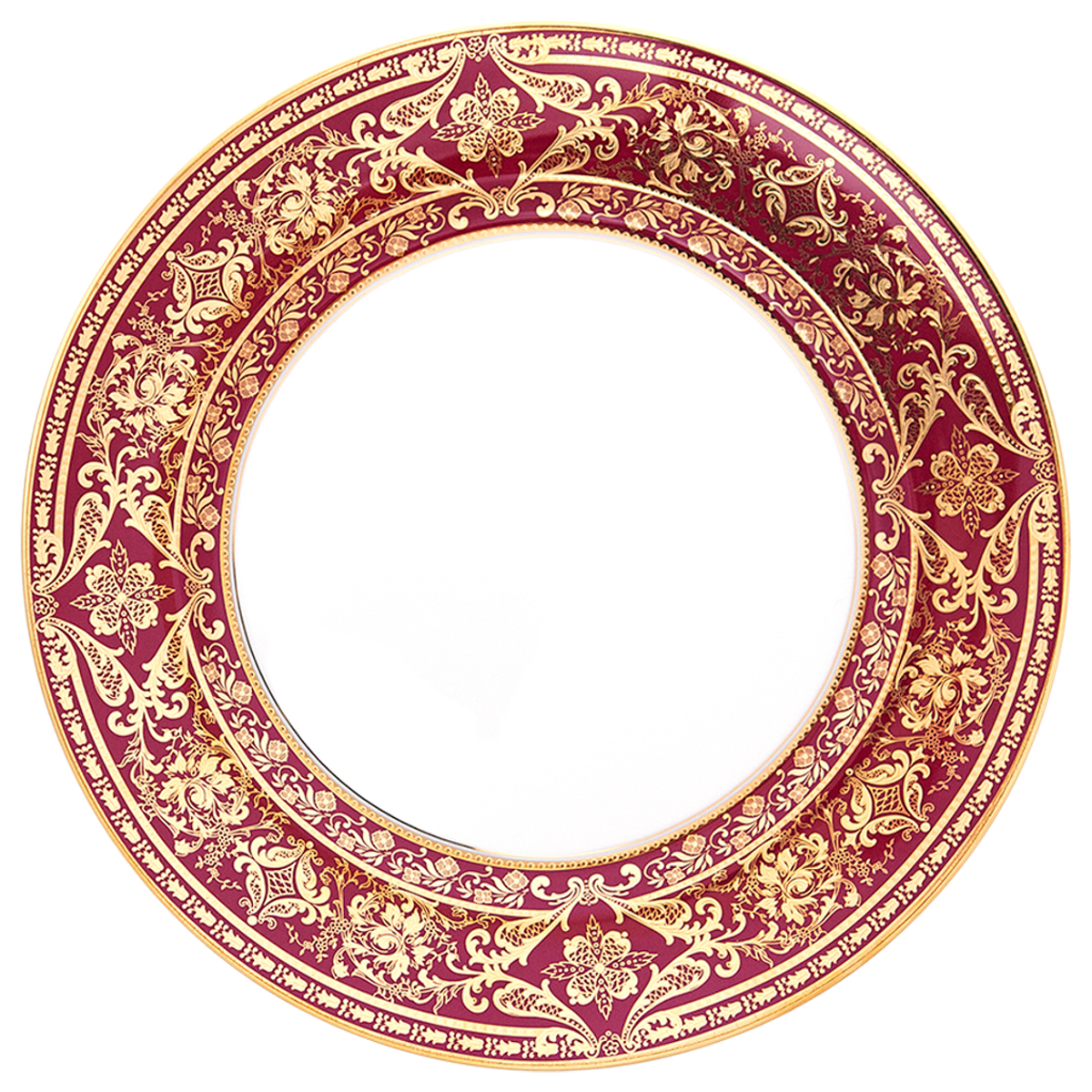 haviland-matignon-plat-rond-porcelaine-cerise-or image 1