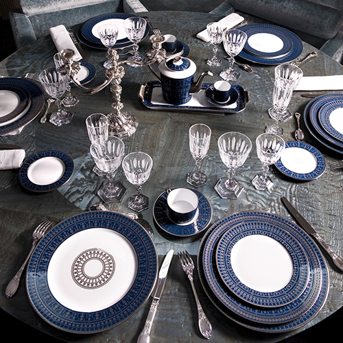 haviland-tiara-assiette-dessert-porcelaine-bleu-platine image 2