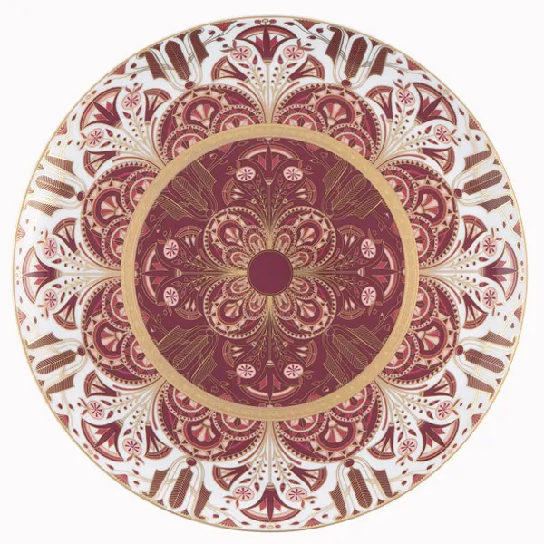 haviland-r-ves-du-nil-plat-tarte-pourpre-or-porcelaine image 1