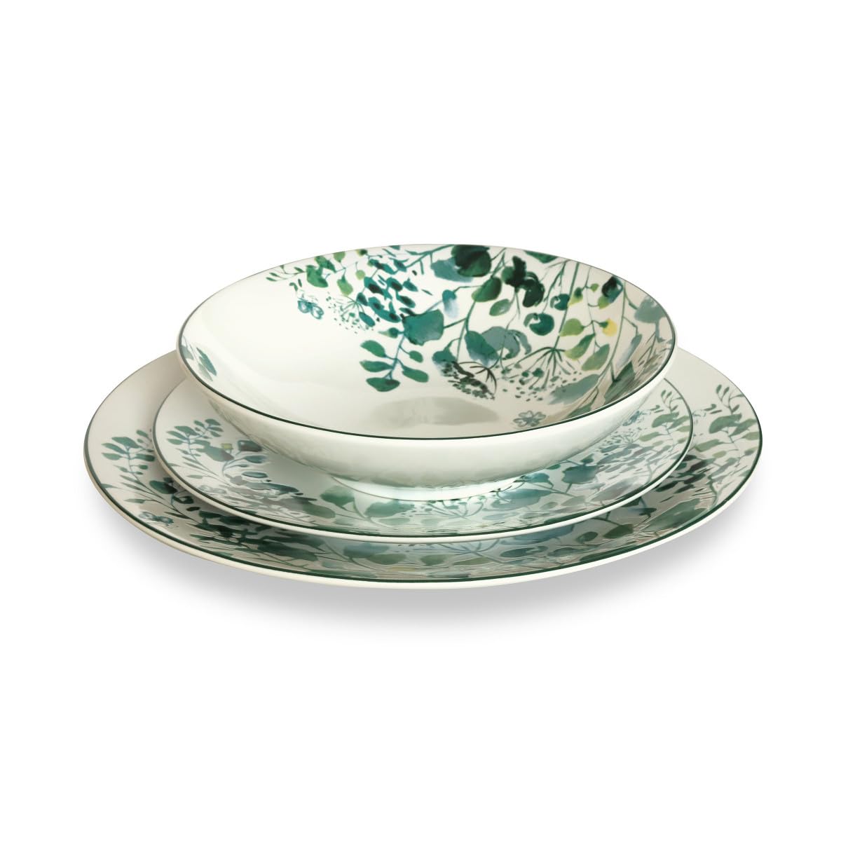 m-dard-de-noblat-oxalis-assiettes-dessert-21-cm-blanc-vert-lot-6 image 2