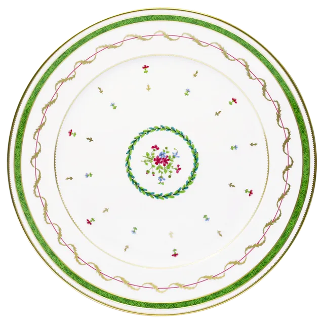 haviland-vieux-paris-vert-plat-rond-porcelaine-limoges image 1