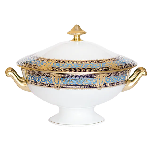 haviland-salon-murat-soupi-re-porcelaine-bleu-ciel-et-or image 1