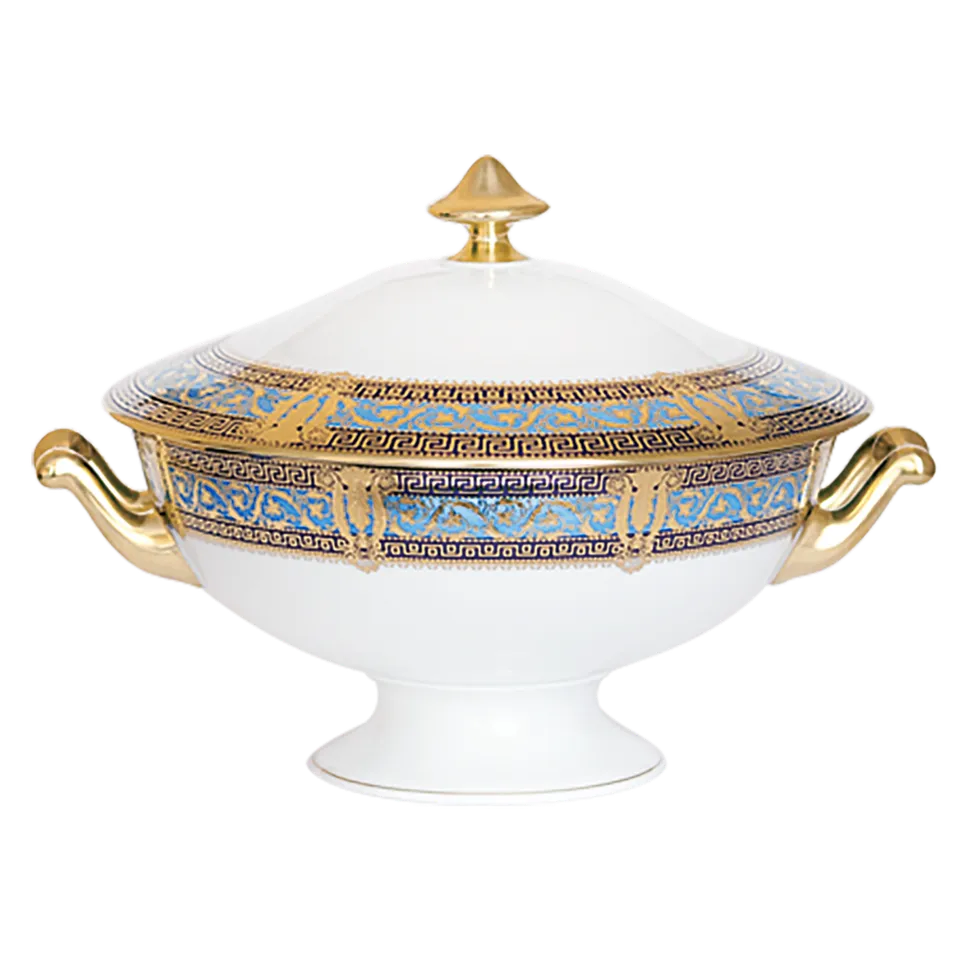 haviland-salon-murat-soupi-re-porcelaine-bleu-ciel-et-or image 1