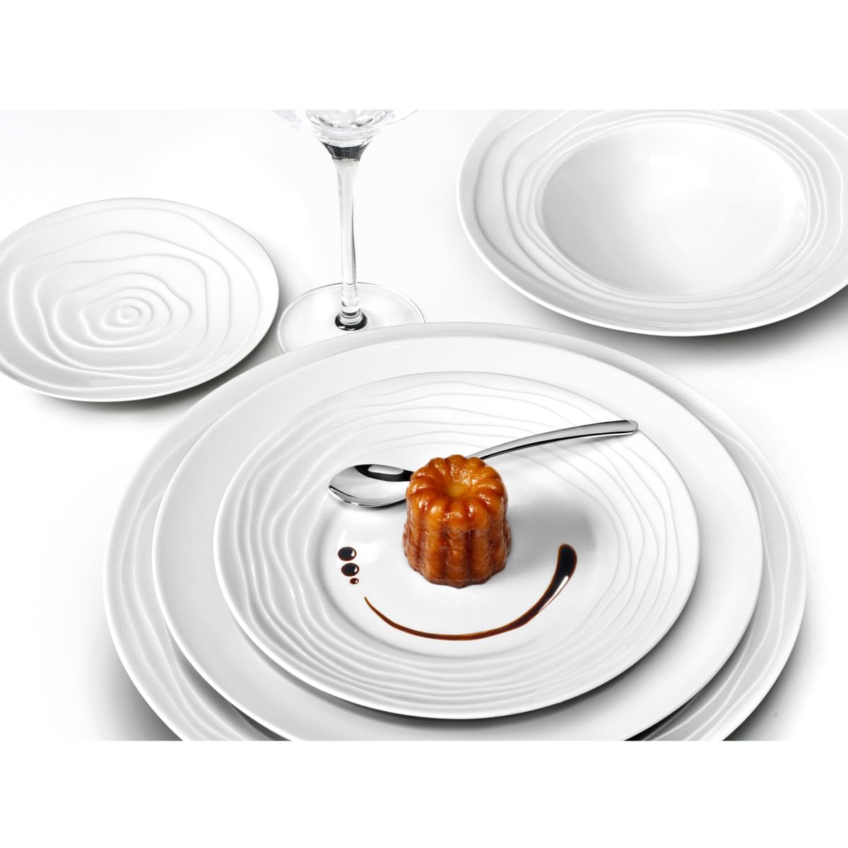 m-dard-de-noblat-onde-assiette-dessert-porcelaine-blanc-lot-6 image 3