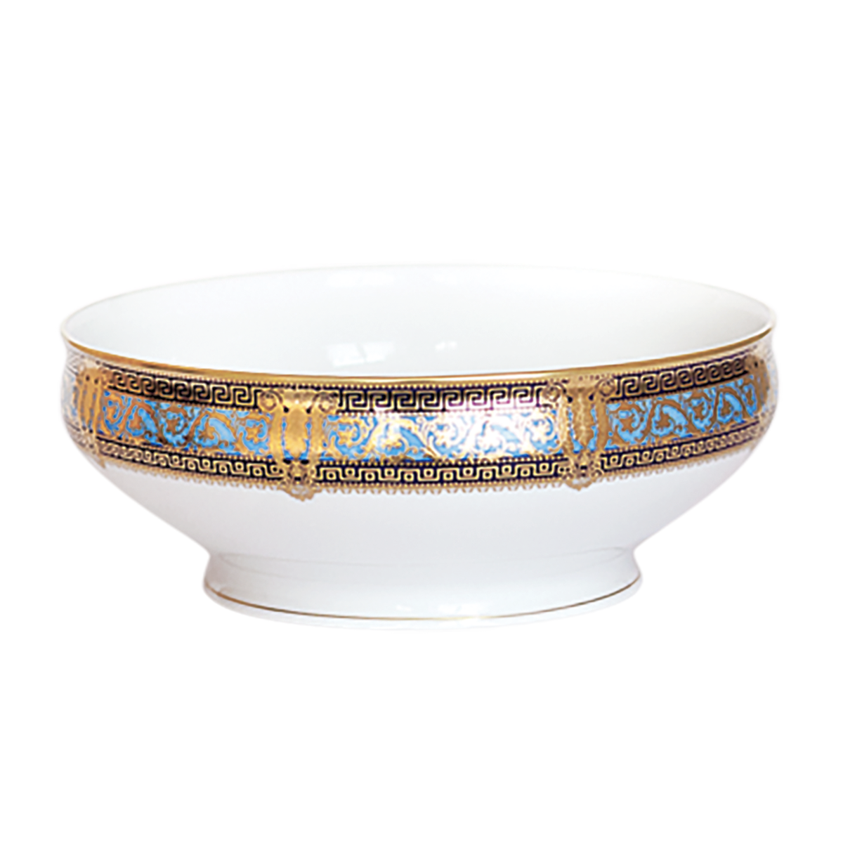 haviland-salon-murat-saladier-bleu-ciel-or-porcelaine image 1