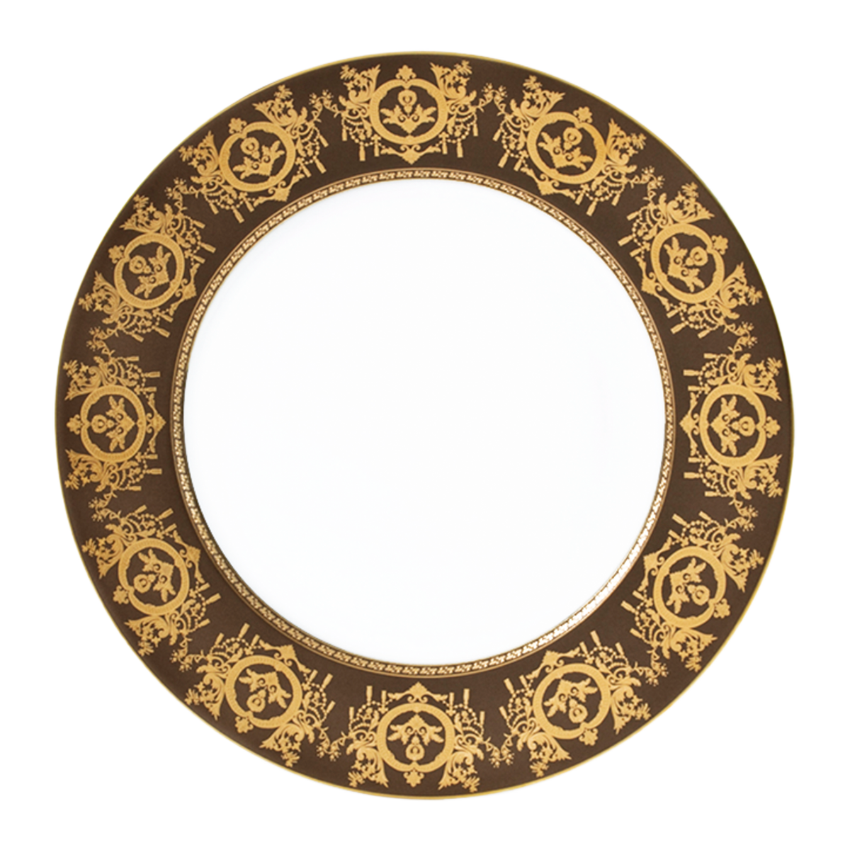 haviland-ritz-imp-rial-assiette-d-ner-bronze-porcelaine image 1