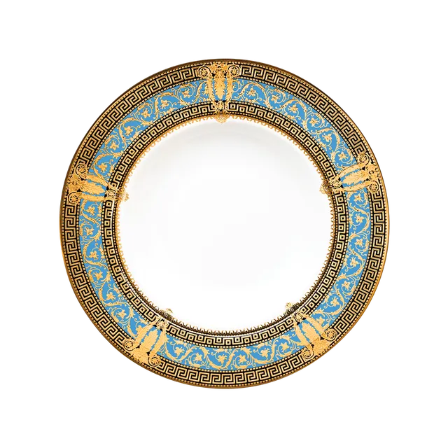 haviland-salon-murat-assiette-creuse-bleu-ciel-or-porcelaine image 1